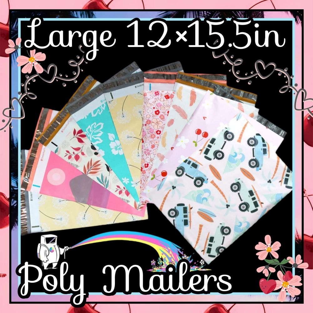 Poly Mailers Large 12x15.5in (15 Count)